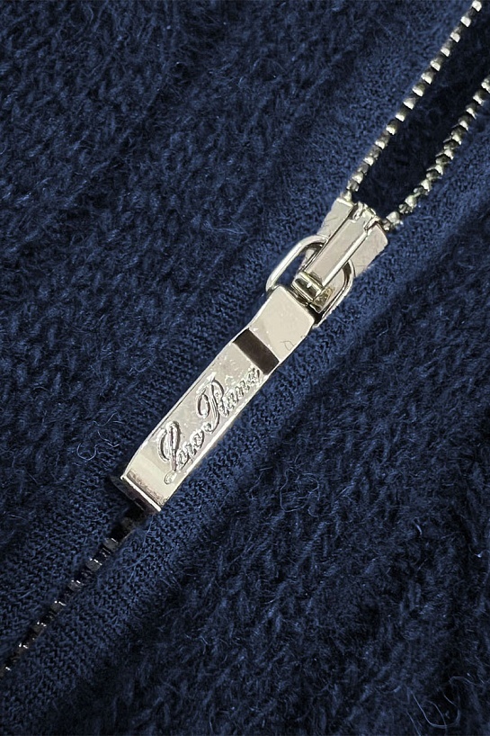 Кашемировый свитер Loro Piana Premium zip-neck - Navy