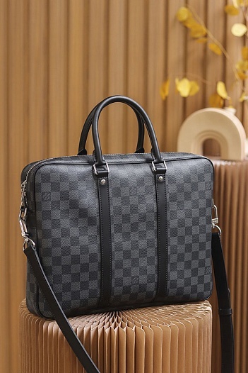 Кожаный портфель Louis Vuitton premium 35x27x6 см   