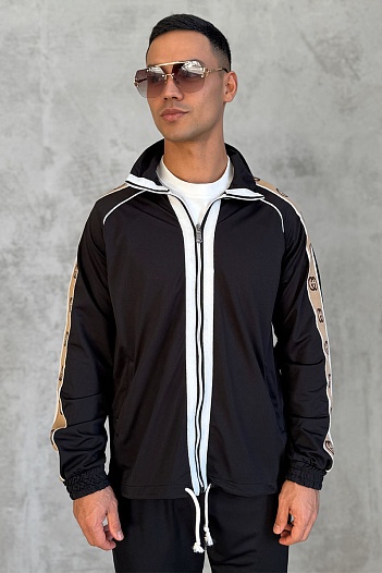 Мужская кофта Gucci Technical taped logo - Black   