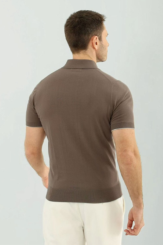Мужское коричневое поло Brunello Cucinelli premium