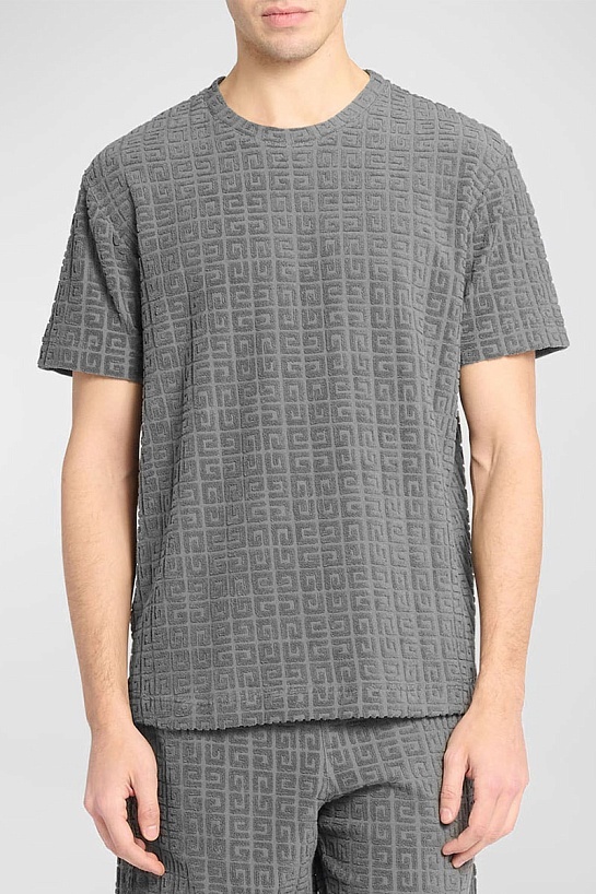 Футболка серого цвета Givenchy 4G Terry