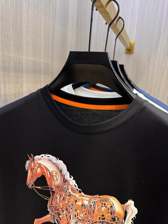 Футболка чёрного цвета Hermes Premium