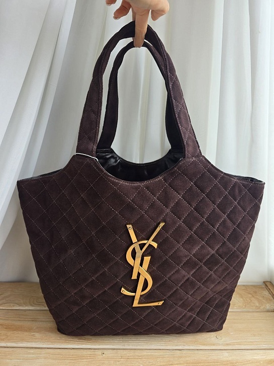 Замшевая сумка Yves Saint Laurent Icare 45x35 см