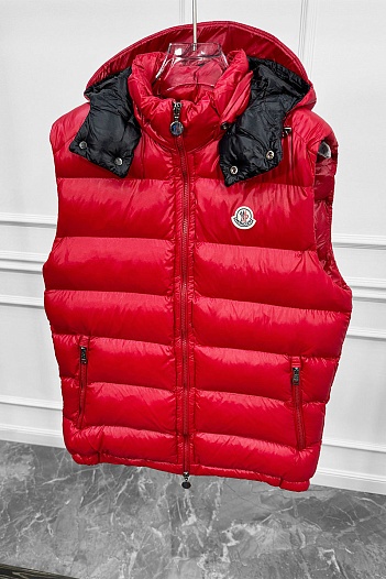 Мужской жилет Moncler logo-patch - Red   