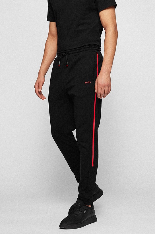 Спортивные штаны Hugo Boss side stripes - Black / Red