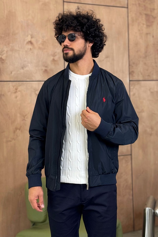 Мужской тёмно-синий бомбер Роlо Ralрh Lаurеn
