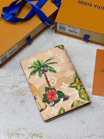Кожаная обложка для паспорта Louis Vuitton Premium 10x14x2.5 см   