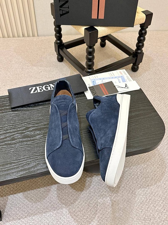 Мужские кроссовки Ermenegildo Zegna Triple Stitch - Navy