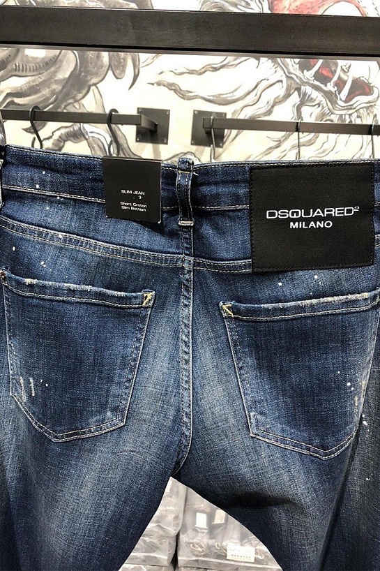 Мужские джинсы Dsquared2 "Paint Splatter" - Blue