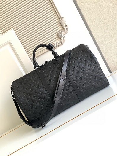Дорожная кожаная сумка Louis Vuitton Keepal Bondouliere 50 Premium 50x29x23 см   