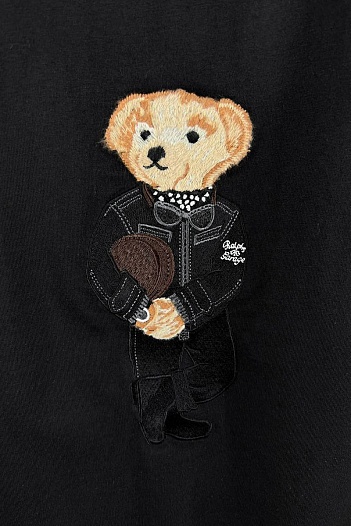 Мужская чёрная футболка Polo Ralph Lauren "Bear"   
