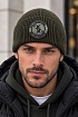 Тёмно-зелёная шапка Billionaire logo-patch
