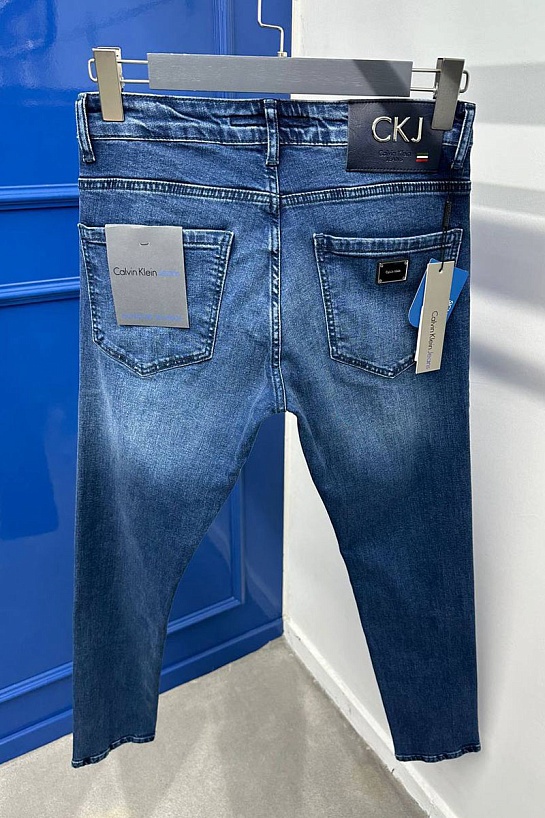 Мужские синие джинсы Calvin Klein logo-plaque