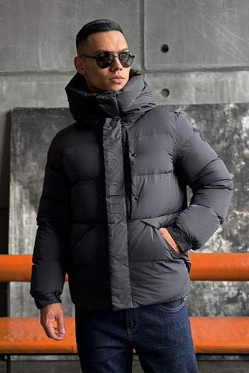 Мужской пуховик Moncler Madeira - Dark Grey   