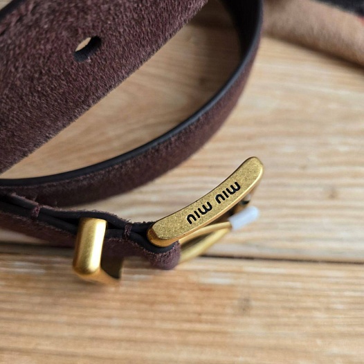 Замшевый ремень MIU MIU   