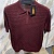 Мужское поло бордового цвета Zilli zip neck