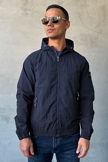 Куртка синего цвета Stone Island compass-patch   