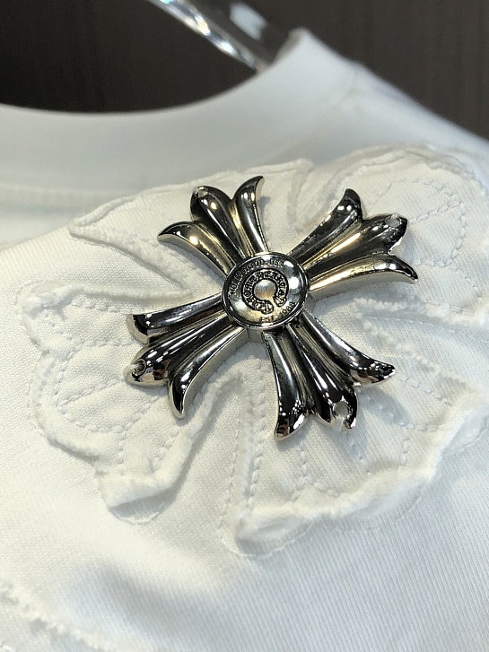 Белая оверсайз футболка Chrome Hearts Premium