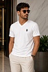 Белая футболка Burberry Monogram Motif V-neck