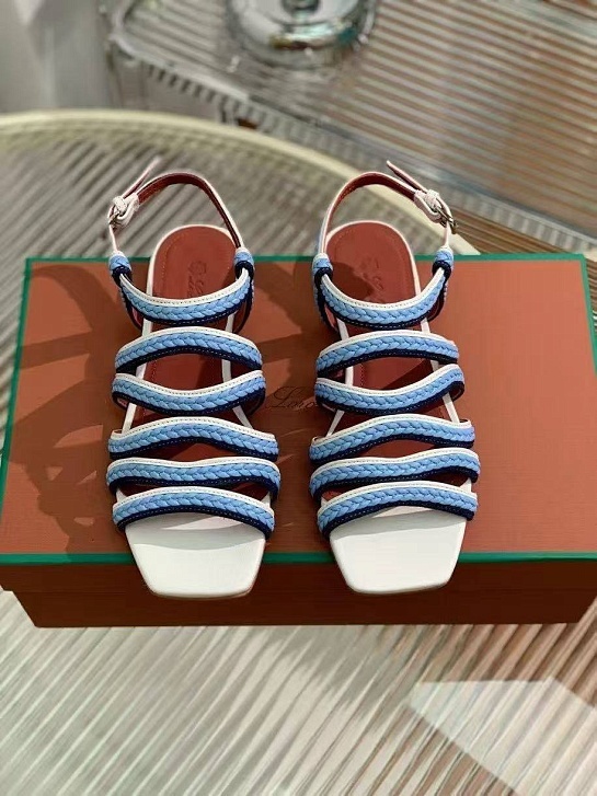 Женские кожаные сандалии Loro Piana Premium