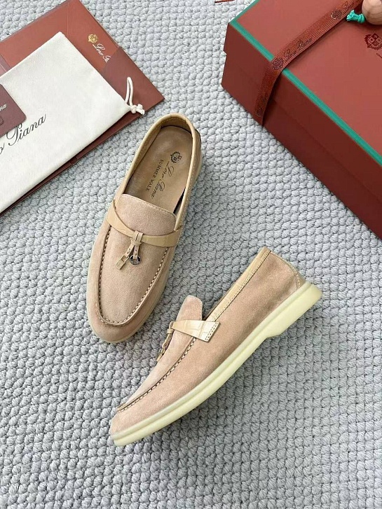 Женские лоферы Loro Piana Summer Charms Walk premium - Light Beige