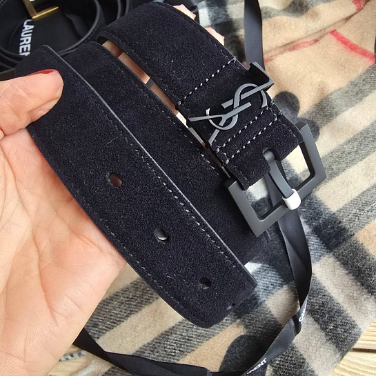 Замшевый ремень Yves Saint Laurent