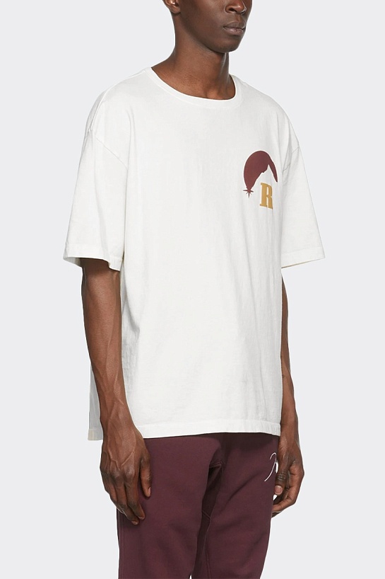 Белая оверсайз футболка Rhude Moonlight