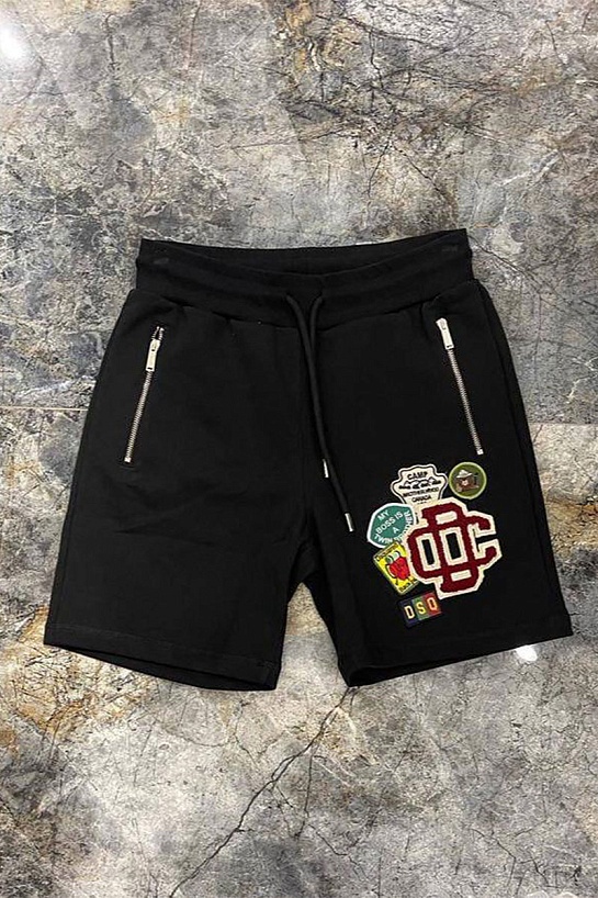 Мужские чёрные шорты Dsquared2 logo patch