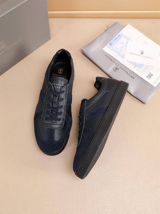 Мужские комбинированные кроссовки Brunello Cucinelli