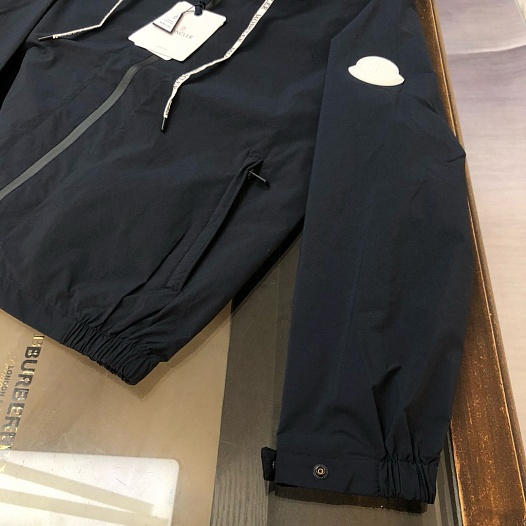 Тёмно-синяя ветровка Moncler Carles logo-patch   