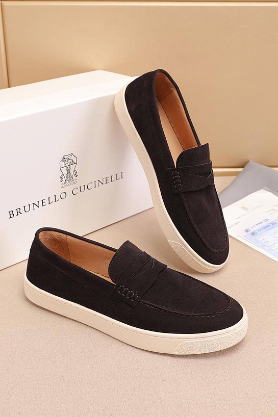 Мужские замшевые лоферы Brunello Cucinelli