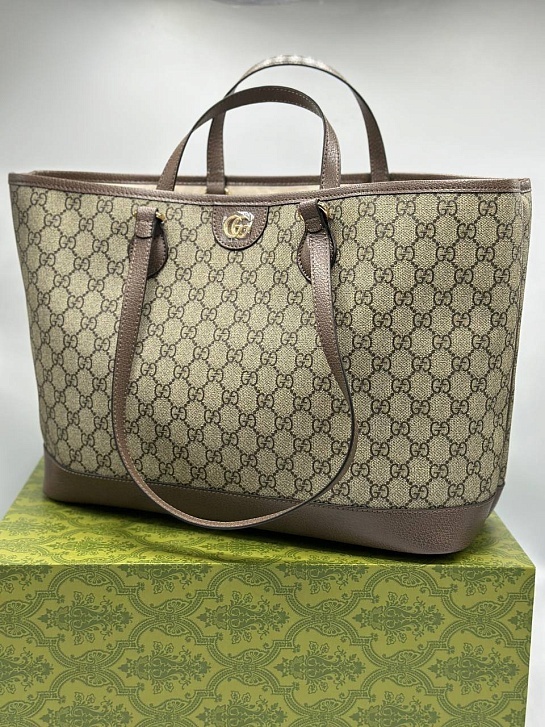 Женская кожаная сумка Gucci Ophidia GG 45x27x38 см