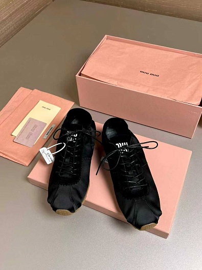 Женские кроссовки MIU MIU Plume Satin premium   