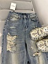 Рванные женские джинсы Balenciaga
