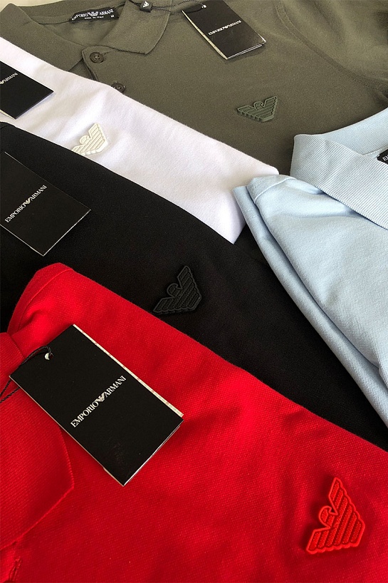 Белое мужское поло Emporio Armani 7