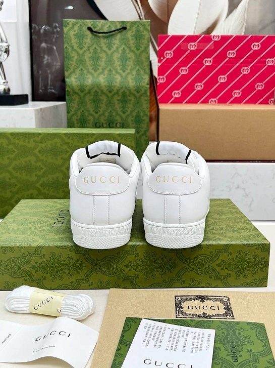 Женские кожаные кроссовки Gucci GG Screener Premium