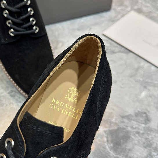 Замшевые ботинки Brunello Cucinelli чёрного цвета