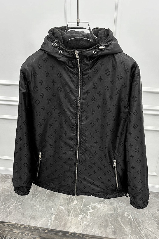 Мужская двусторонняя куртка Louis Vuitton Monogram - Black