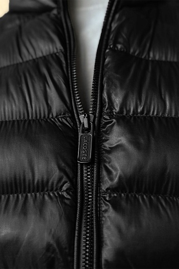 Мужская чёрная куртка Lacoste logo-patch   