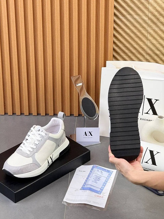 Мужские комбинированные кроссовки Armani Exchange