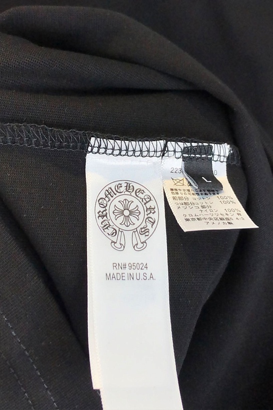 Чёрная оверсайз футболка Chrome Hearts Premium