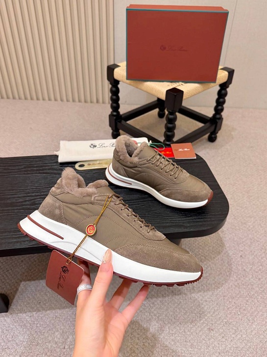 Кроссовки с мехом Loro Piana Week End Walk Evo premium