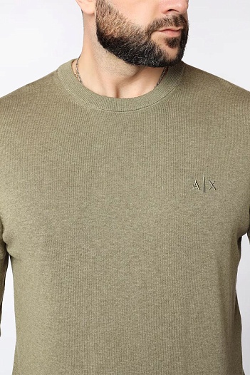 Мужская зелёная кофта Armani Exchange   