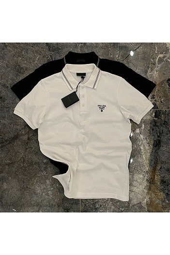 Классическое белое поло Prada   