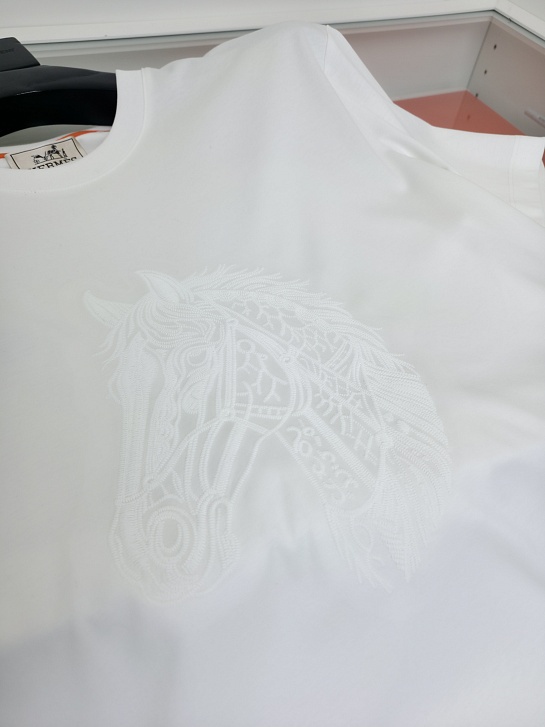 Мужская белая футболка Hermes premium