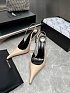 Женские кожаные туфли на каблуке Yves Saint Laurent premium