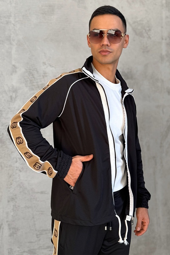 Мужская кофта Gucci Technical taped logo - Black