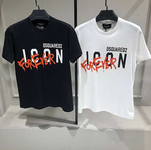 Мужская футболка Dsquared2 "ICON" Forever - Black   