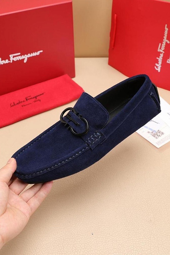 Мужские замшевые мокасины Salvatore Ferragamo