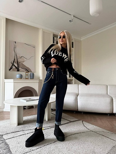 Женские синие джинсы Loewe   